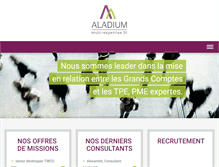 Tablet Screenshot of aladium.fr